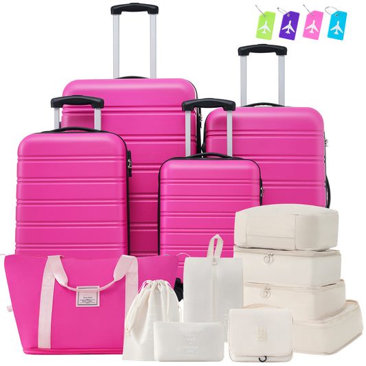 Hardshell Luggage Sets 4 pcs + Bag Spinner Suitcase with TSA Lock Lightweight-16'+20'+24'+28' Luggages SolidRoot Buy Furniture USA