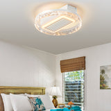 20' LED Bladeless Ceiling Fan Light with Remote Control – Modern Flush Mount Ceiling Lamp with Air Circulation and Adjustable Brightness for Living Room, Dining Room, or Bedroom SolidRoot Buy Furniture USA