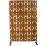 Outdoor & Indoor Freestanding Decorative Privacy Screen for Deck Balcony Patio, Metal Privacy Screen Brown 76' H×48' W SolidRoot Buy Furniture USA