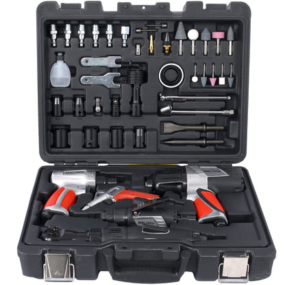 44-Piece Professional Air Tool Accessory Kit) - Impact Wrench, Air Ratchet, Die Grinder, Blow Gun, Air Hammer, Dual Air Chuck, Tire Gauge, and Accessories SolidRoot Buy Furniture USA
