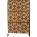 Freestanding Decorative Privacy Screen for Deck Balcony Patio, Metal Privacy Screen 76' H×48' W, Brown SolidRoot Buy Furniture USA