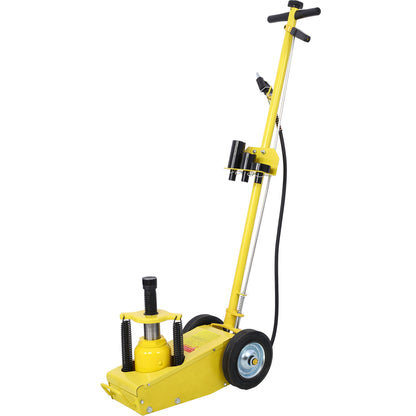 22 Ton Hydraulic Floor Jack Air-Operated Axle Bottle Jack with (4) Extension Saddle Set Built-in Wheels,Yellow SolidRoot Buy Furniture USA