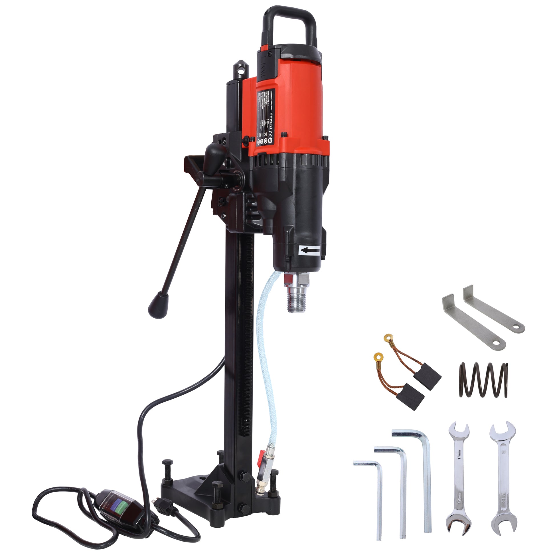 Diamond Core Drilling Machine, 9in Wet&Dry Concrete Core Drill Rig with Stand, 750RPM Speed,9in Drilling Diameter for Concrete Brick Block Stone, 3200W SolidRoot Buy Furniture USA