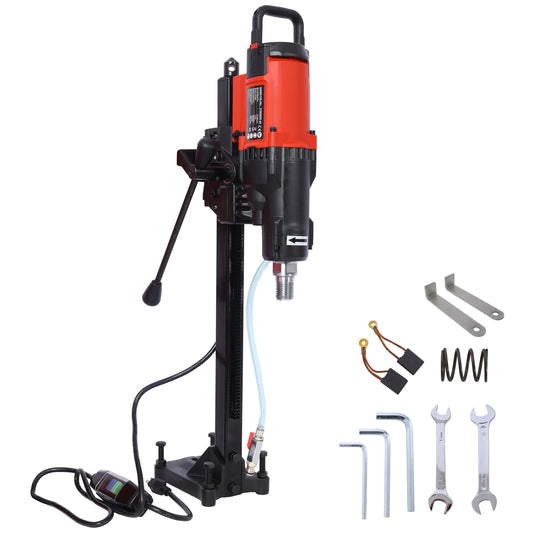 Diamond Core Drilling Machine, 9in Wet&Dry Concrete Core Drill Rig with Stand, 750RPM Speed,9in Drilling Diameter for Concrete Brick Block Stone, 3200W SolidRoot Buy Furniture USA
