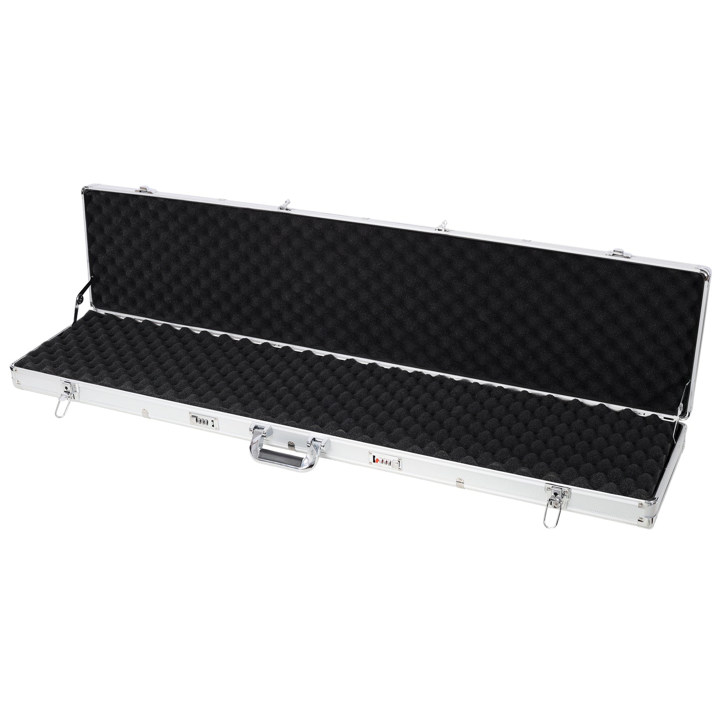 Aluminum New Framed Locking Gun Pistol HandGun Lock Box Hard Storage Carry Case silver SolidRoot Buy Furniture USA