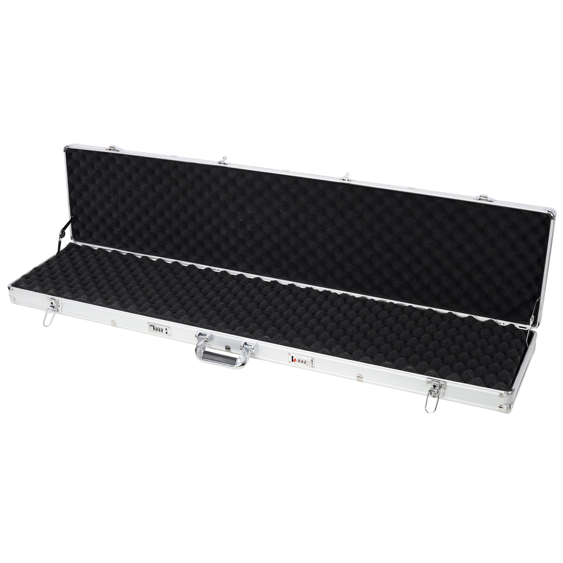 Aluminum New Framed Locking Gun Pistol HandGun Lock Box Hard Storage Carry Case silver SolidRoot Buy Furniture USA
