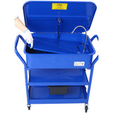 Mobile Parts Washer, 20 Gallon Capacity Portable Parts Cleaner for Use with Water Based Cleaning Solutions, Heavy Duty 20 Gauge Steel, 325 GPH Pump Power, with Drain Tray SolidRoot Buy Furniture USA