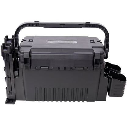 Dual-layer Fishing Tackle Box,Tackle Box Organizer Fishing Box Large,With 2pcs Rod Holder,2pcs Cup Holder,1pc Carring Strap,Black SolidRoot Buy Furniture USA