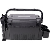 Dual-layer Fishing Tackle Box,Tackle Box Organizer Fishing Box Large,With 2pcs Rod Holder,2pcs Cup Holder,1pc Carring Strap,Black SolidRoot Buy Furniture USA