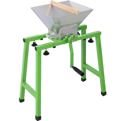 7L Manual Juicer Grinder with stand,Portable Fruit crusher with wheel Stainless Steel fruit Scratter Pulper for Wine and Cider Pressing SolidRoot Buy Furniture USA