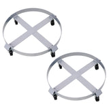 2Pcs Drum Dolly for 55 Gallon Drums,Barrel Dolly with 4 Swivel Caster Wheels,Heavy Duty Steel Frame Drum Cart with Brake for Workshops, Factories, Warehouses SolidRoot Buy Furniture USA