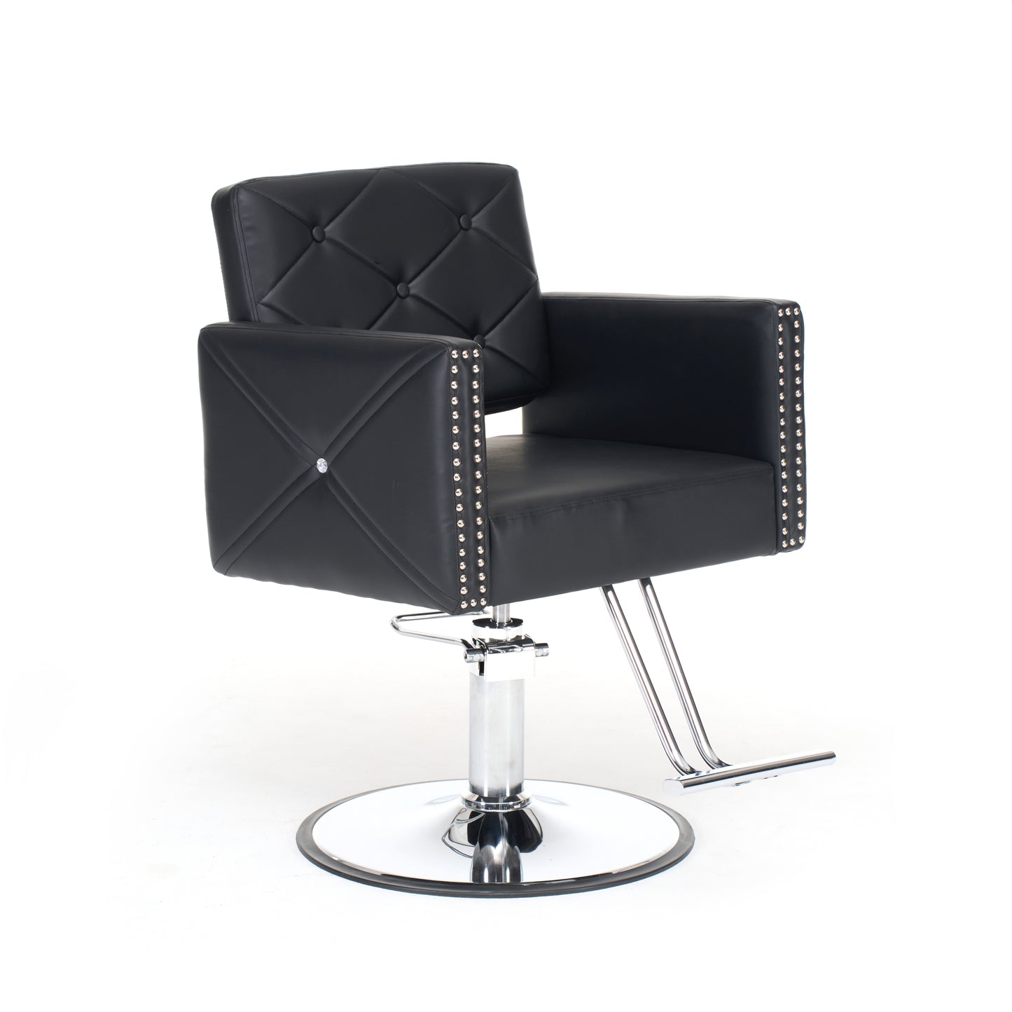 Barber Chair for Hair Stylist- 360° Swivel, Adjustable Height, Capacity 350 LBS with Heavy Duty Hydraulic Pump,BLACK SolidRoot Buy Furniture USA