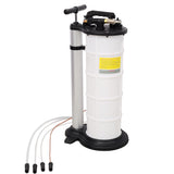 9L Pneumatic/Manual Oil Extractor Pump for Automotive Fluids in White and Black Plastic SolidRoot Buy Furniture USA