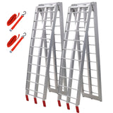 7.5FT Aluminum Loading Ramps, 1500 Lbs Capacity  per pair, With safety straps, Motorcycle Ramp, ATV Truck Ramps, Tailgate Ramps, Four Wheeler Ramps for Trucks, Lawn Mower, UTV,  1 PAIR, SILVER Color SolidRoot Buy Furniture USA