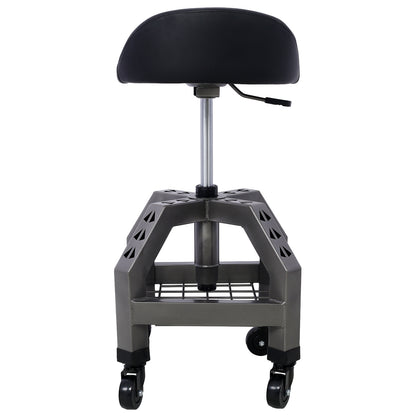 Pneumatic 360 Degree Swivel Stool, Mechanics Rolling Creeper Seat, Heavy Duty Rolling Mechanics Stool, Shop Stool with Casters  gray SolidRoot Buy Furniture USA