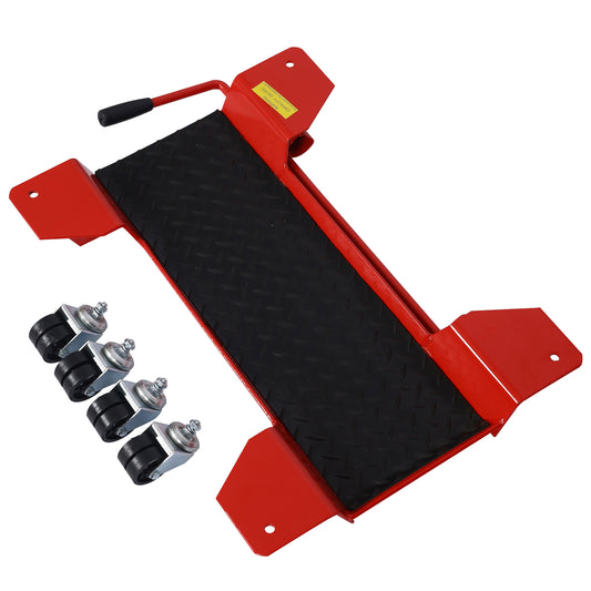 Red Metal Motorcycle Center Stand Move Dolly for Easy Bike Moving, 22x16.7 Inches SolidRoot Buy Furniture USA
