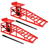 Auto Car Truck Service Ramps Lifts with Pedal, Garage Car Lift Hydraulic Ramps 5 Ton,Automotive Hydraulic Lift Repair Frame Lift(2 Pack) Red SolidRoot Buy Furniture USA