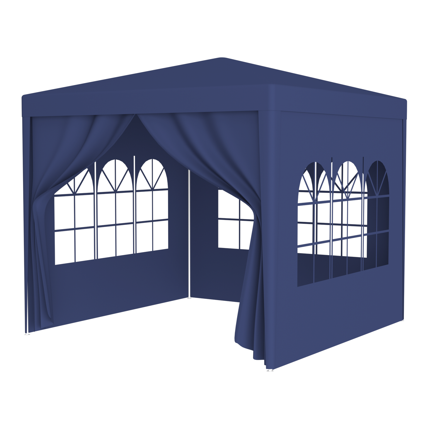 Blue 10' x 10' Heavy Duty Party Tent with 4 Sidewalls - Outdoor Gazebo Canopy & Wedding Event Shelter SolidRoot Buy Furniture USA