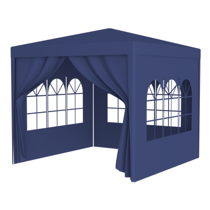 Blue 10' x 10' Heavy Duty Party Tent with 4 Sidewalls - Outdoor Gazebo Canopy & Wedding Event Shelter SolidRoot Buy Furniture USA