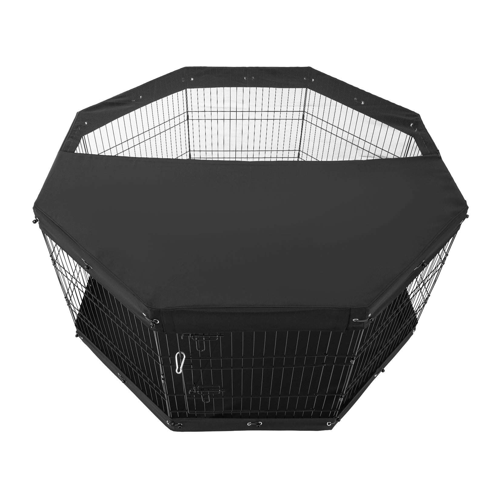 Dog Playpen 8 Panels Foldable Metal Dog Exercise Pen with Pad Cover 30'H - SolidRoot Buy Furniture USA