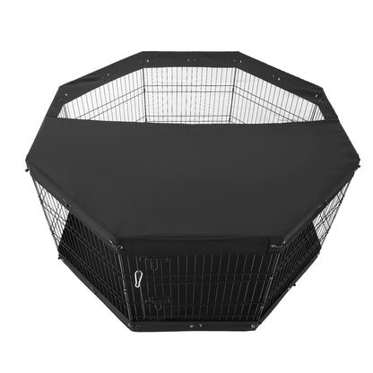 Dog Playpen 8 Panels Foldable Metal Dog Exercise Pen with Pad Cover 30'H - SolidRoot Buy Furniture USA
