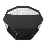 Dog Playpen 8 Panels Foldable Metal Dog Exercise Pen with Pad Cover 30'H - SolidRoot Buy Furniture USA