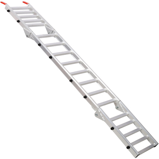 Aluminum Ramp 1,400 LBS/Pair, For Motorcycle/Lawn Mower/ATV Ramp and Tailgate Extender Combo 2 in 1, Multi purpose use, Silver color SolidRoot Buy Furniture USA