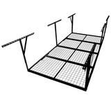 3x8FT Overhead Garage Storage Rack, Heavy-Duty Metal Garage Ceiling Storage Rack, 22''-40' Adjustable Ceiling Drop-Down, 600 lb. Loading Weight Capacity, Black Color SolidRoot Buy Furniture USA