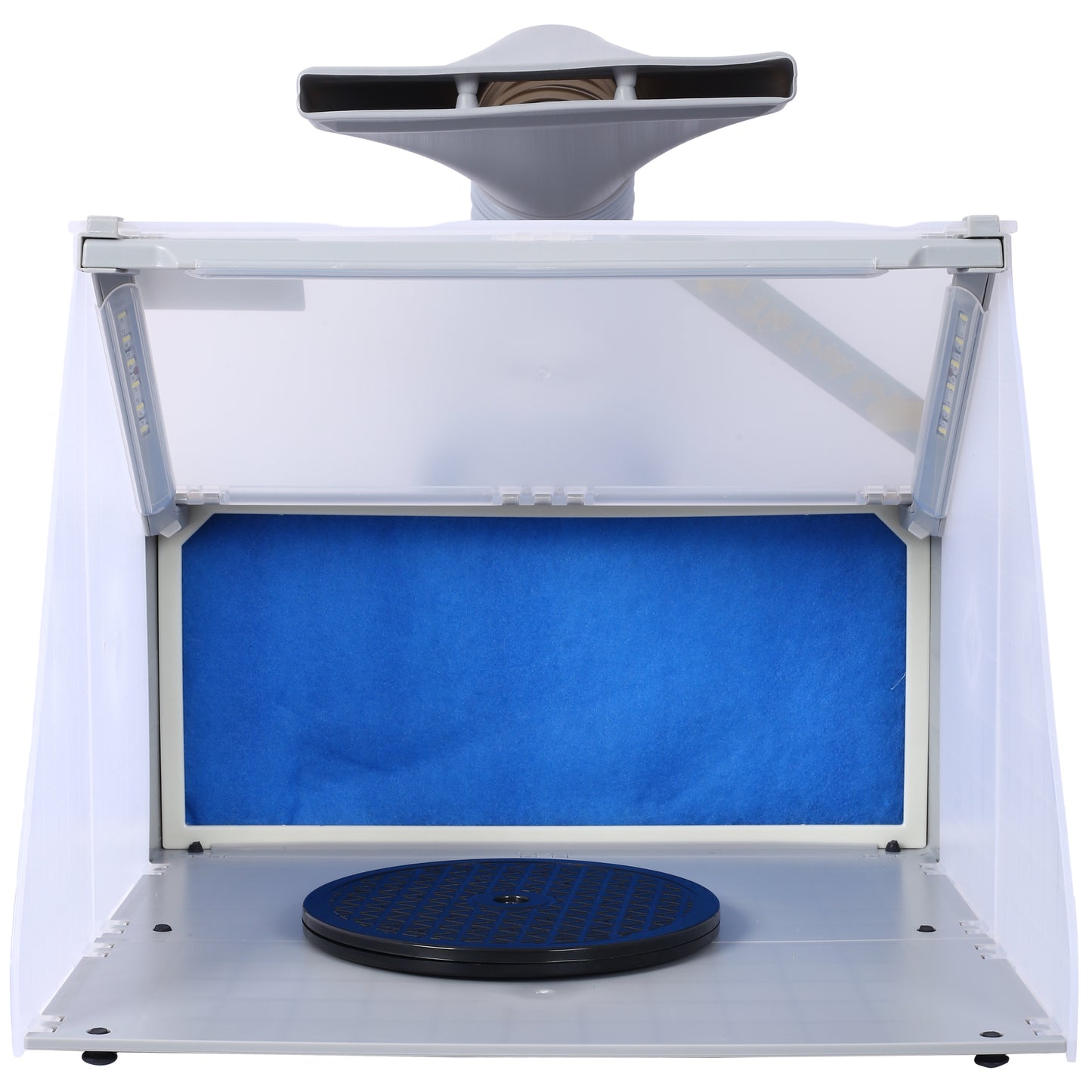 Portable Airbrush Spray Booth with 3 LED Lights, Extra Replaceable Extra Filter Pad, Turn Table and 6ft Exhaust Extension Hose for Hobby, Painting, Art Craft SolidRoot Buy Furniture USA