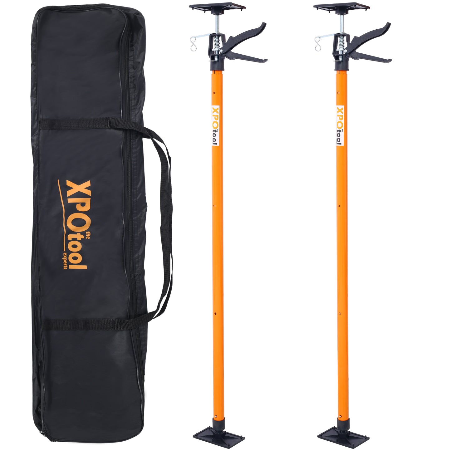 2-Pack Adjustable Support Poles – Steel 3rd Hand Support System for Jacks, Cargo Bars, Drywall & Cabinet Installation, Extends 45-114 inches, with Carry Bag SolidRoot Buy Furniture USA