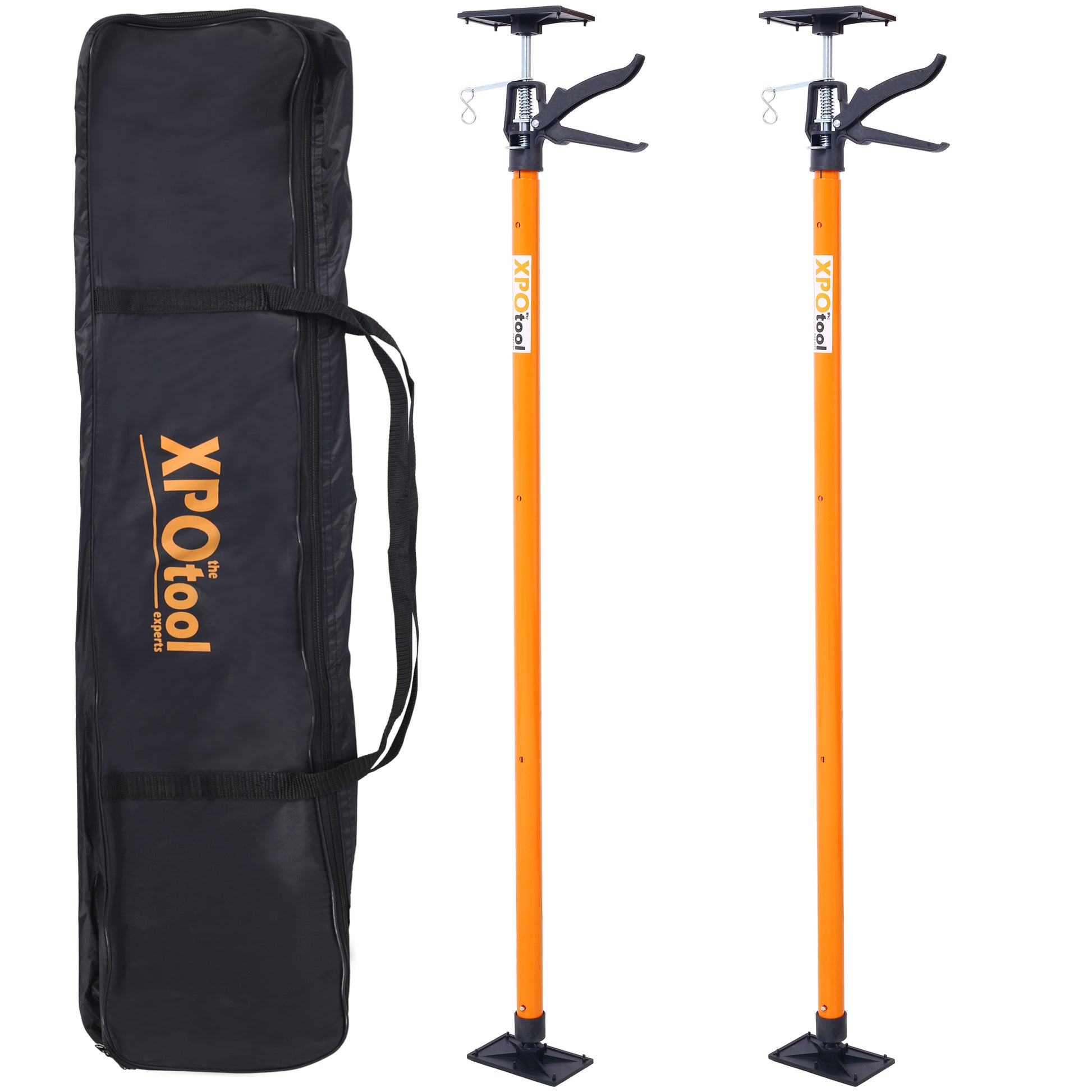 2-Pack Adjustable Support Poles – Steel 3rd Hand Support System for Jacks, Cargo Bars, Drywall & Cabinet Installation, Extends 45-114 inches, with Carry Bag SolidRoot Buy Furniture USA