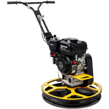Power Trowel, 22.5' Walk-Behind Cement Trowel with Float Pan, 7HP Gas-Powered Smooth Concrete Surface Finisher SolidRoot Buy Furniture USA