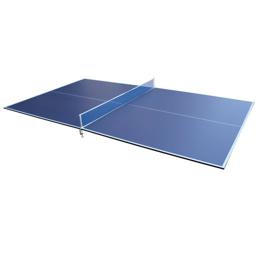 9ft Blue Mid-Size Ping Pong Conversion Top Foldable & Portable Table Tennis Table Top for Indoor Games - SolidRoot Buy Furniture USA