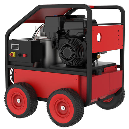 Commercial Hot Water Gas-Oil Fired Pressure Washer, 4 GPM, 4000 psi, Kohler engine, Direct Drive, Electric Start SolidRoot Buy Furniture USA