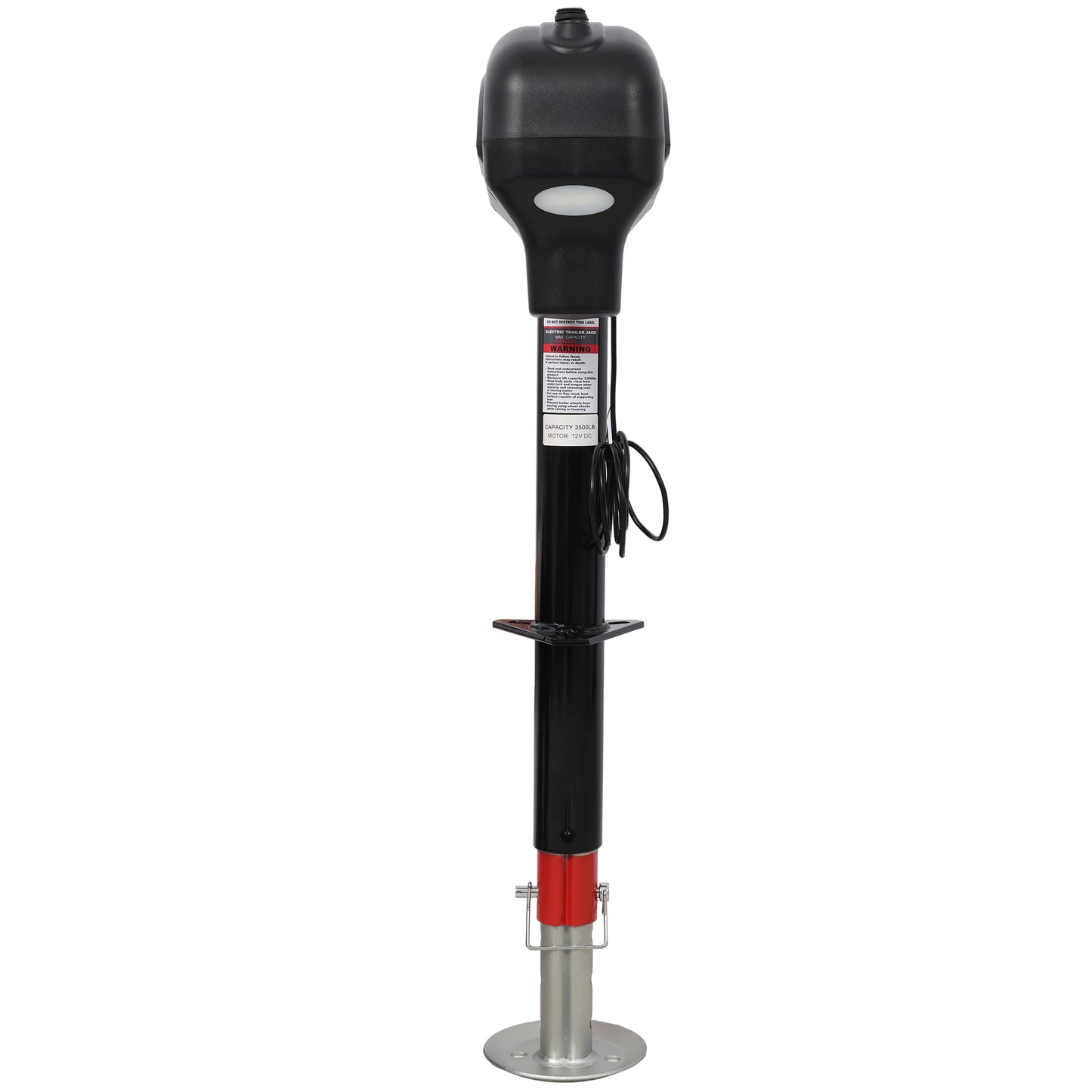 Electric Power Tongue Jack 3500lbs Capacity with Waterproof Cover for RV Trailer & Camper, Black Steel, 12V DC SolidRoot Buy Furniture USA