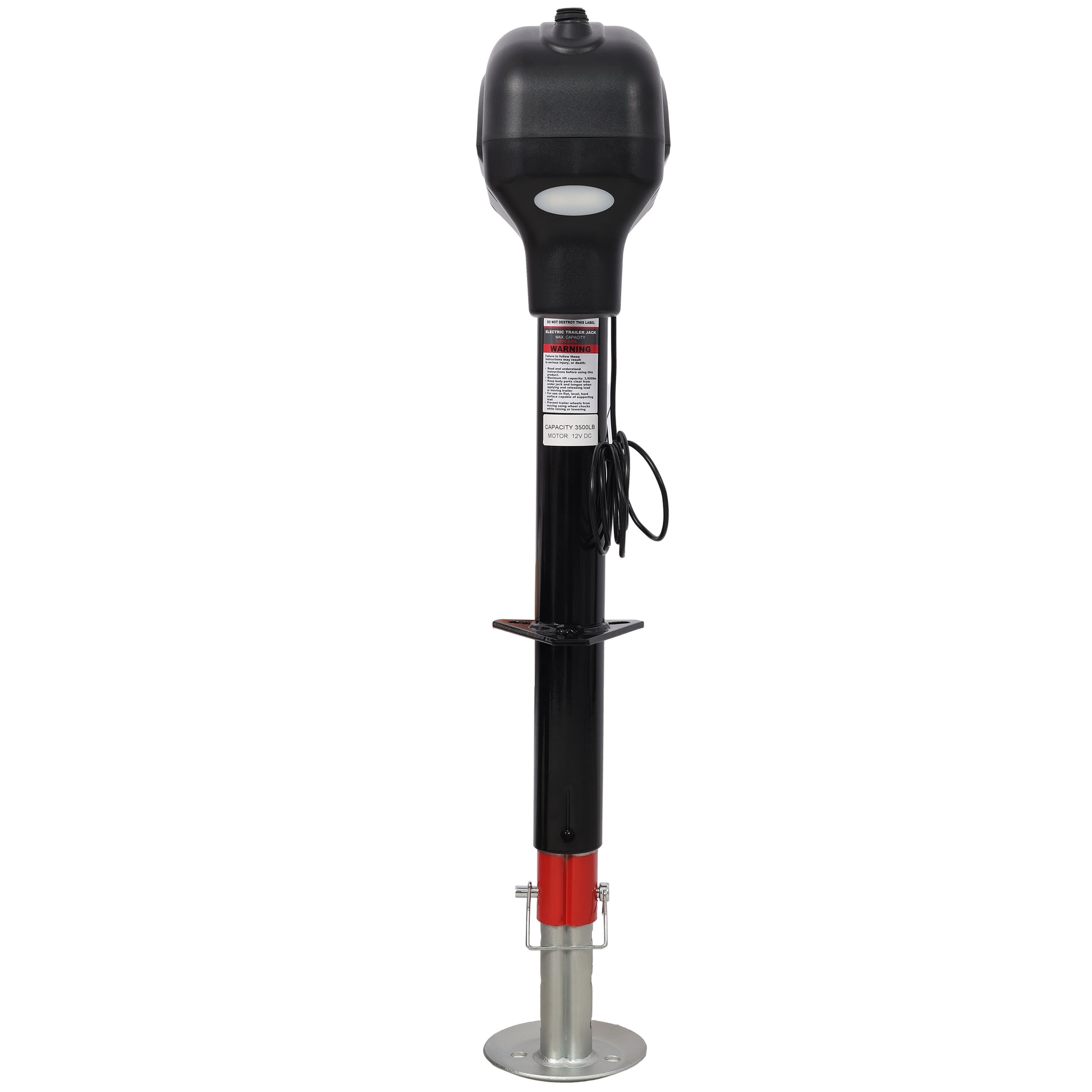 Electric Power Tongue Jack 3500lbs Capacity with Waterproof Cover for RV Trailer & Camper, Black Steel, 12V DC SolidRoot Buy Furniture USA