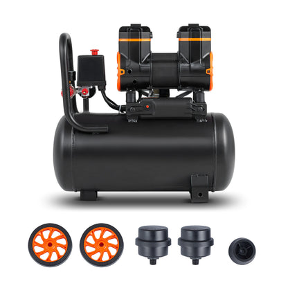 Air Compressor 4.8 Gallon 900W 2.2 CFM@ 90PSI 70 dB Ultra Quiet Oil Free SolidRoot Buy Furniture USA