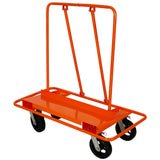 Heavy Duty Drywall Sheet Cart & Panel Dolly with 2400lbs Capacity, 8' Black Mold-On Rubber Wheels, Steel Construction SolidRoot Buy Furniture USA