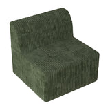 Modern Minimalist Corduroy Single Seat Sofa, Comfy Sleeper Couch for Living Room, Bedroom, Green SolidRoot Buy Furniture USA