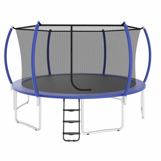 UB 14FT trampoline inner safetynet with powder coating-Blue--Pumpkin-A+B