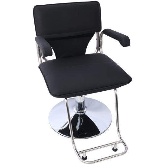Stainless steel frame,Fashion style Hair Salon Chair Styling Heavy Duty Hydraulic Pump Barber Chair Beauty Shampoo Barbering Chair for Hair Stylist Women Man,with Barber Cape (Black) SolidRoot Buy Furniture USA