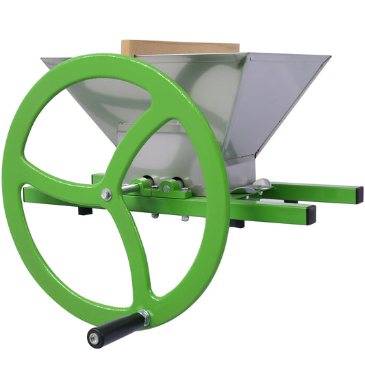 7L Manual Juicer Grinder,Portable Fruit crusher with wheel Stainless Steel fruit Scratter Pulper for Wine and Cider Pressing SolidRoot Buy Furniture USA