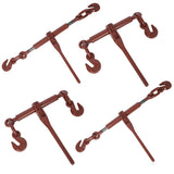 Heavy Duty Ratchet Binders with G70 Hooks, Adjustable Length, Red Steel, 4-Pack, 9200lbs Load SolidRoot Buy Furniture USA