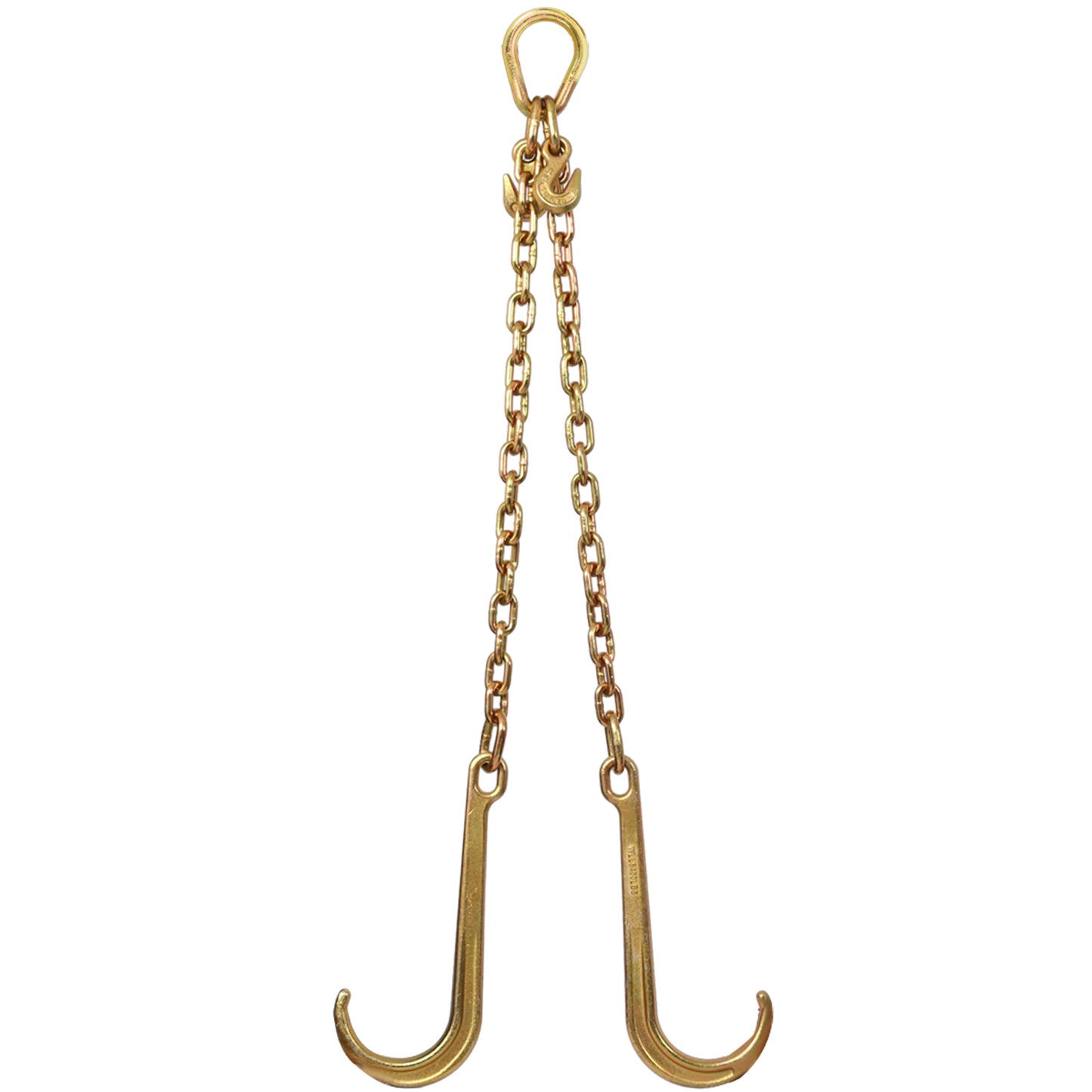 5/16''x2' G70 J Hook Tow Chain V Bridle with Large Shank J Hooks and Grab Hooks,Flatbed Truck Trailer Safety Tow Chain 4700 lbs Working Load Limit SolidRoot Buy Furniture USA