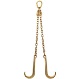 5/16''x2' G70 J Hook Tow Chain V Bridle with Large Shank J Hooks and Grab Hooks,Flatbed Truck Trailer Safety Tow Chain 4700 lbs Working Load Limit SolidRoot Buy Furniture USA