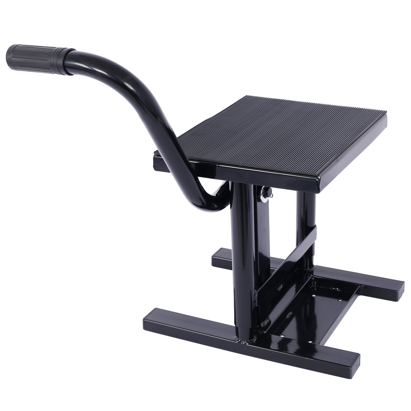 Motorcycle Dirt Bike Stands and Lifts Jack Stand Steel Lift 11'-16.5' Adjustable Height 330 LBS Load Capacity Heavy Duty Steel  Black SolidRoot Buy Furniture USA