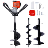 V-Type 52CC 2 Stroke Gas Post Hole Digger One Man Auger EPA Machine Plant Soil Digging Fence withHole Digger Replacement Auger Bits L6'+L10'+L12' DRILL BITS SolidRoot Buy Furniture USA