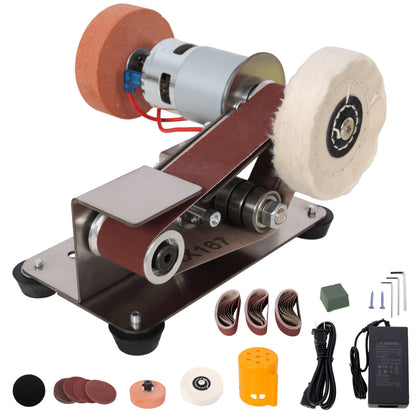 Mini Belt Sander, Electric Small Sander Knife Making Supplies, 7 Adjustable Speed Electric Knife Sharpener, Power Belt Grinder for Woodworking, Metal Working DIY SolidRoot Buy Furniture USA