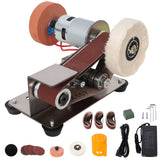 Mini Belt Sander, Electric Small Sander Knife Making Supplies, 7 Adjustable Speed Electric Knife Sharpener, Power Belt Grinder for Woodworking, Metal Working DIY SolidRoot Buy Furniture USA