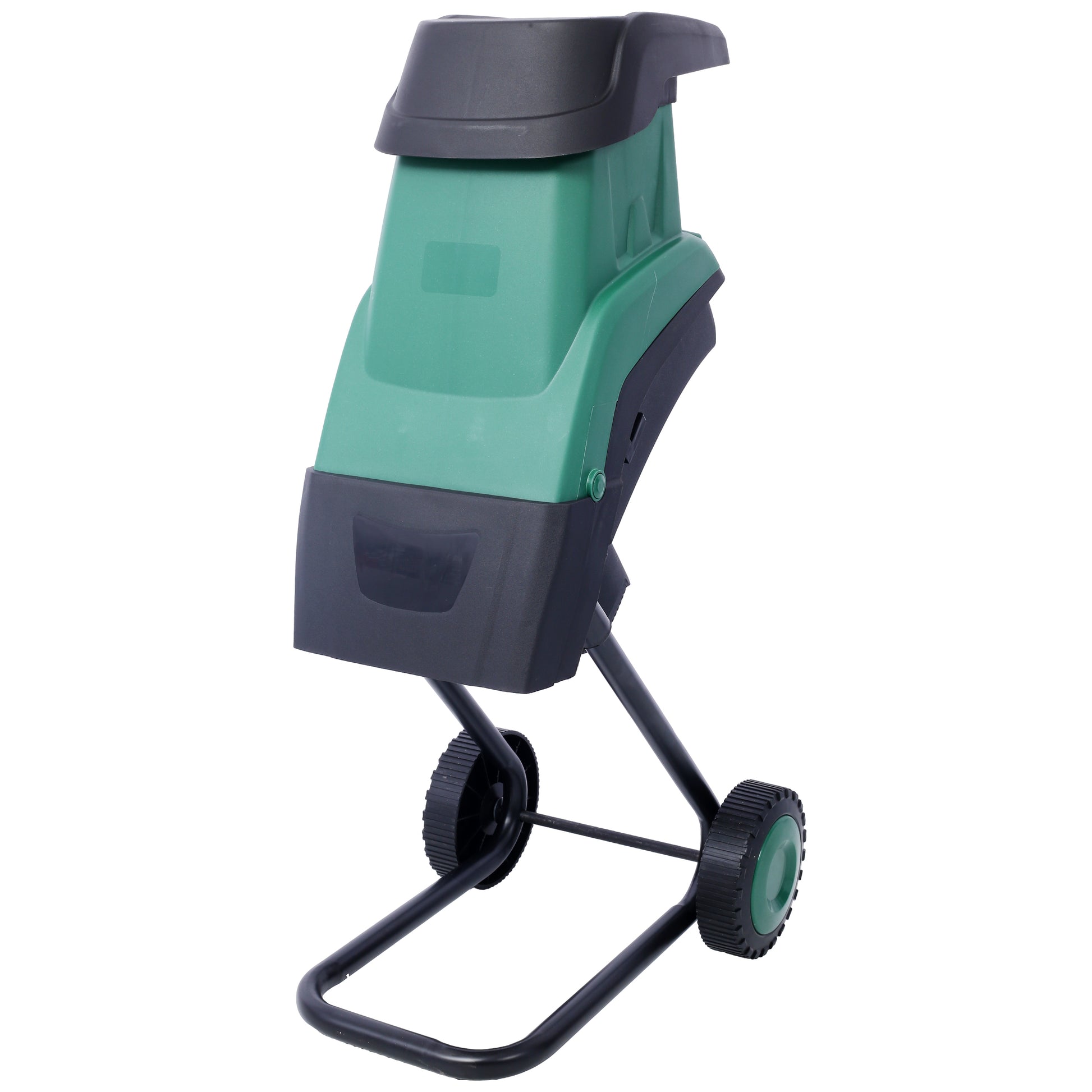 15Amp  Electric Wood Chipper/Shredder with Wheels Electric Garden Shredder Portable Chipping Width Collection Bag, Double Sided Blade System, Auto Shut-Off Green SolidRoot Buy Furniture USA
